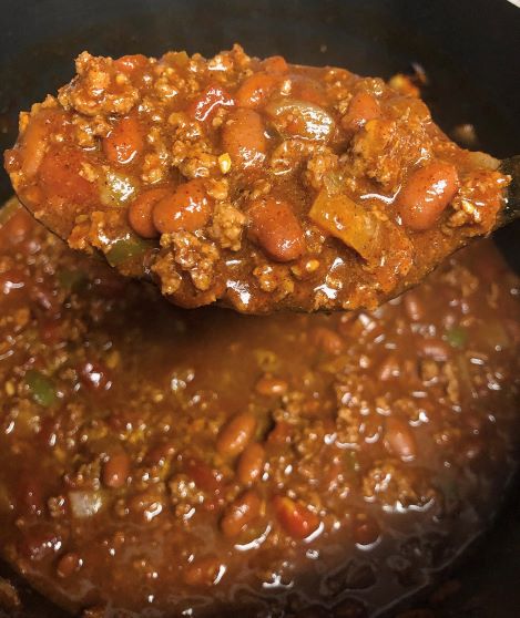 curry chili in spoon
