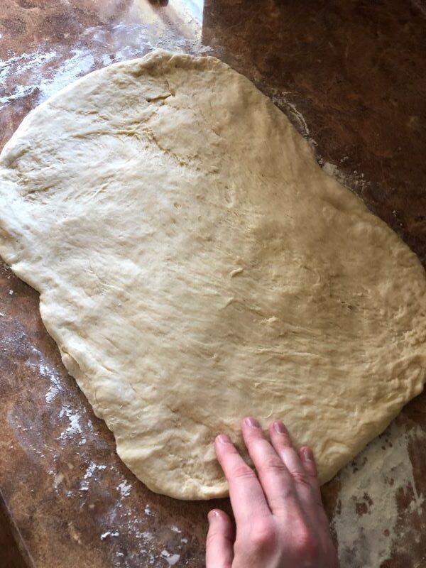 dough in rectangle shape