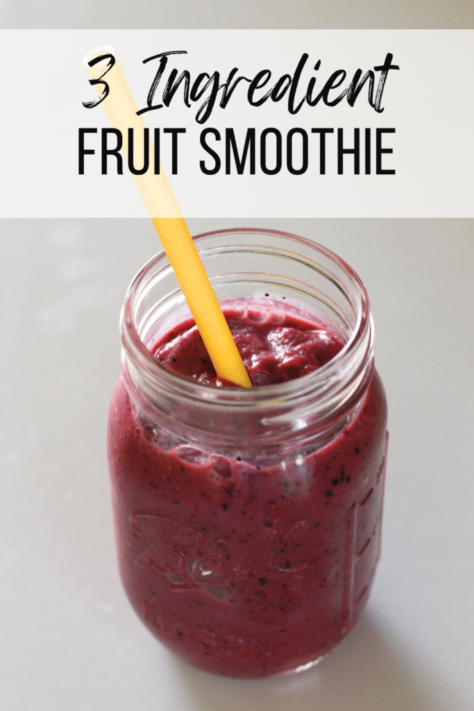 3 Ingredient Fruit Smoothie Recipe 
#healthy #smoothie #recipe #easy #ideas #bowl #diet #immunity #drink #blender #summer #kids #nutritious #natural #nosugar #mamamakesiteasy