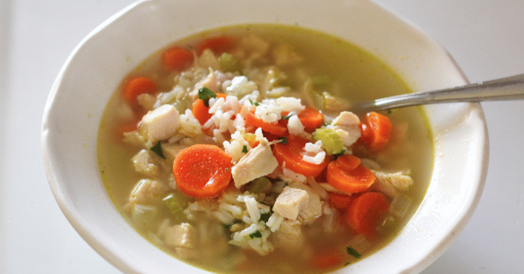 the best hearty chicken and rice soup recipe (easy!)