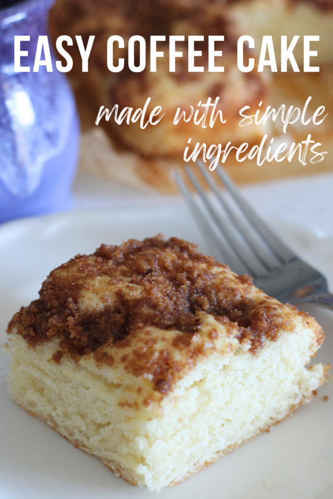 Easy Coffee Cake Recipe Without Sour Cream #cake #coffee #batter #bowl #recipe #coffeecakerecipes #cinnamon #butter #dessert #moist #pan #streusel #fall #winter #breakfast #easy #simple #ingredients #afterschoolsnack #mamamakesiteasy Coffee Cake Recipes